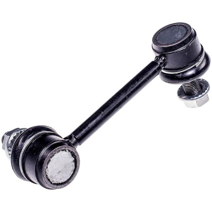 The SL63502 ProSeries OE+ Stabilizer Link, featuring black metal construction with bushings and bolts on each end, is shown against a white background.
