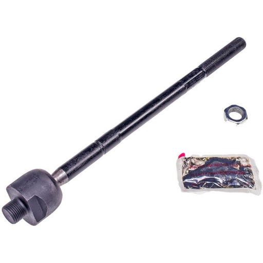 The IS343 ProSeries OE+ Tie Rods, consisting of a metal tie rod end, an included hex nut, and a sealed packet of grease, displayed on a white background.