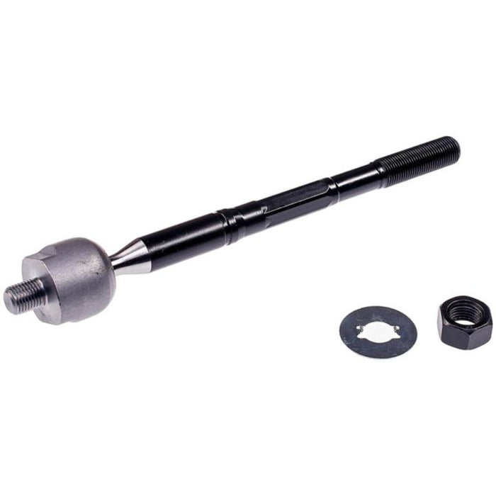 TI74150XL ProSeries OE+ Tie Rods with a metal steering rack tie rod end, featuring a black finish, and including a nut and washer, displayed on a white background.