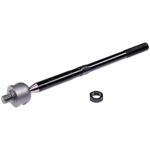 A black TI45070XL ProSeries OE+ Tie Rod with a threaded end, a ball joint on the other end, and a coordinating nut placed to the right.