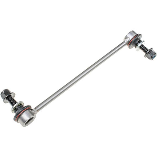 The SL91385XL ProSeries OE+ Stabilizer Links, featuring metal construction with bushings and bolts at both ends, isolated on a white background.