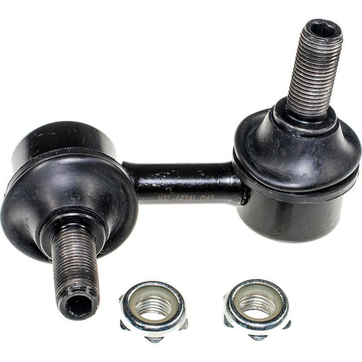 The SL69091 ProSeries OE+ Stabilizer Links are black metal car suspension parts featuring two threaded ends and come with two metal nuts on the side.