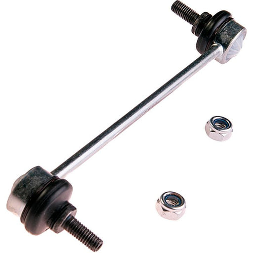 The SL55065 ProSeries OE+ Stabilizer Links, made of metal and featuring two bolts on either end along with two separate nuts, are displayed on a white background.
