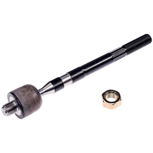 A TI60270 ProSeries OE+ Tie Rod featuring a metal construction with a black shaft and threaded ends, accompanied by a separate hex nut.