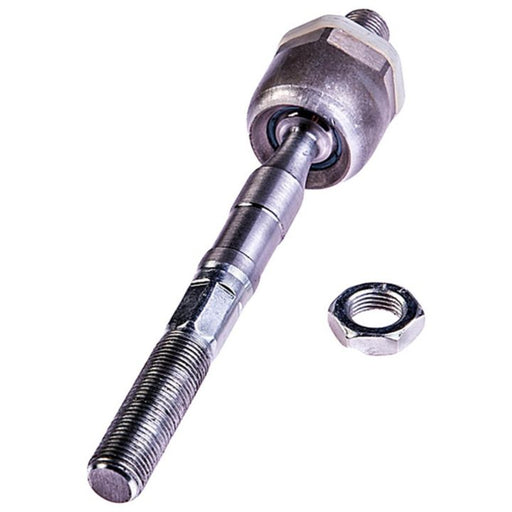 Close-up of a TI60310 ProSeries OE+ Tie Rod with threads and a hex nut on a white background.