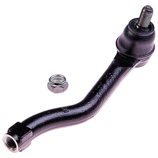 A TO59271 ProSeries OE+ metal automotive tie rod end with a curved arm and a separated nut on a white background.