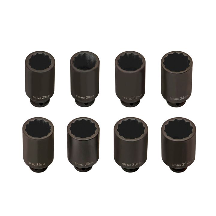 77321 OEM Axle Nut Socket Set, 12-pt, 8-pc