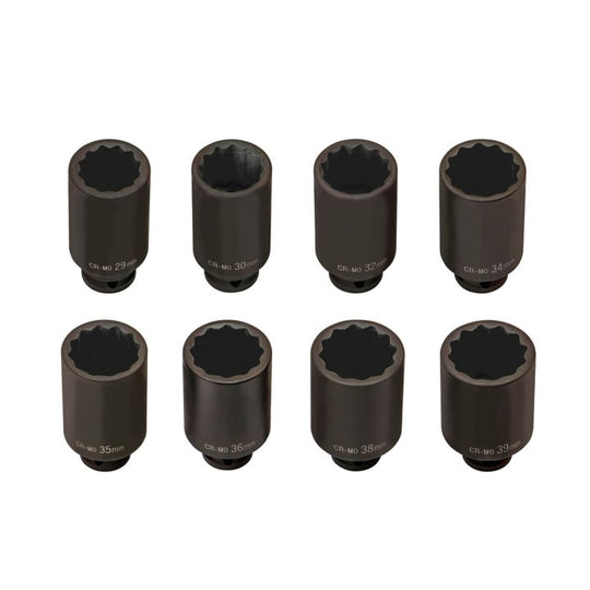 77321 OEM Axle Nut Socket Set, 12-pt, 8-pc