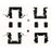 13517Q Carlson Disc Brake Hardware Kit, Front