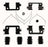 13557Q Carlson Disc Brake Hardware Kit, Front