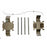 13693 Carlson Disc Brake Hardware Kit, Front