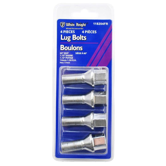 118204FR White Knight 118204FR Cone Seat Bolts, Chrome, 4-pk