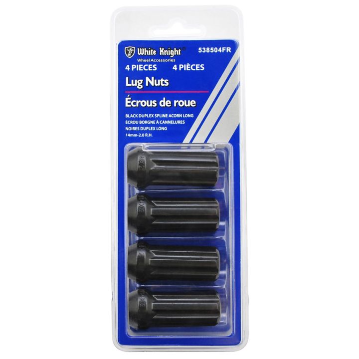 すぐったレディース福袋 538504FR White Knight 538504FR Long Spline Lug Nuts, Black その他