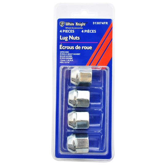 313074FR White Knight 313074FR Bulge Acorn Lug Nuts, Zinc, 4-pk