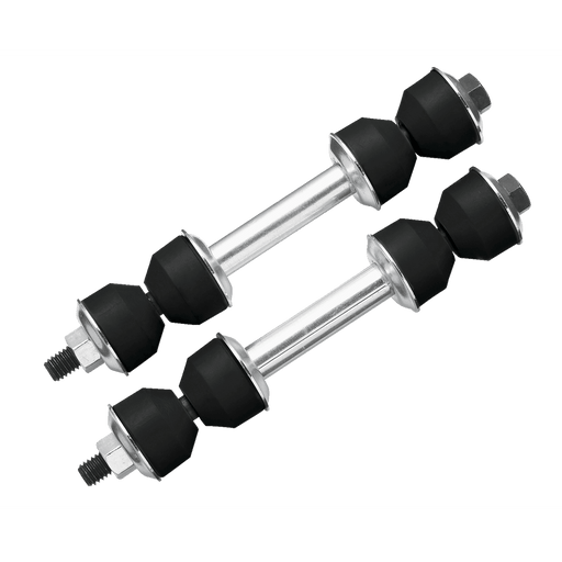 Two 31201602 Pro-Series OE Stabilizer Links in silver and black, arranged parallel to each other.
