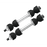 Two 35480043 Pro-Series OE Stabilizer Links in silver, featuring black bushings and metal bolts, displayed against a white background.