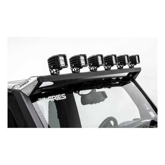 15914 Aries Jeep Over Windshield Light Bar Brckts w/ Crssbar