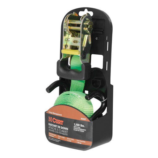 83027 16' Lime Green Cargo Strap with S-Hooks (1,100 lbs.)