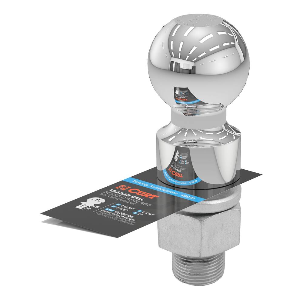 40035 2-5/16 Trailer Ball (1-1/4x2-5/8 Shank, 1 Rise, 10000 lb)