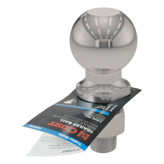 40084 2-5/16 Trailer Ball (1 x 2-1/8 Shank, 7500 lb, Stainless)