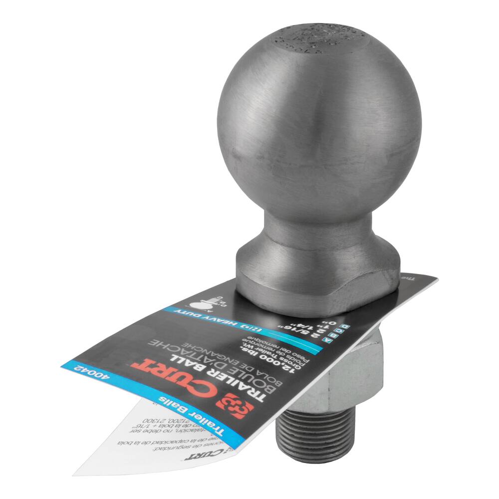 40042 2-5/16 Trailer Ball (1x2-1/4 Shank, 12000 lb, Raw Steel)