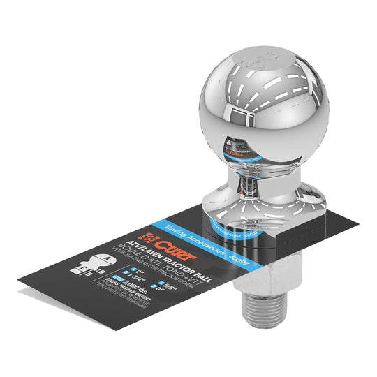 40097 2 ATV Tow Ball - Lawn Tractor Hitch Ball (2,000 lb, Chrome)