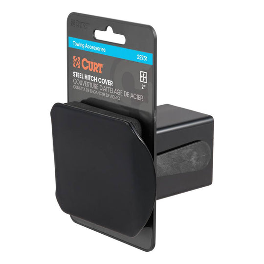22751 2 Black Steel Hitch Tube Cover (Packaged)