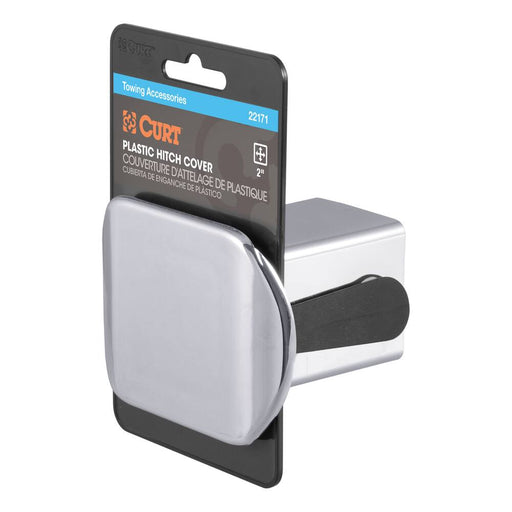 22171 2 Chrome Plastic Hitch Tube Cover (Packaged)