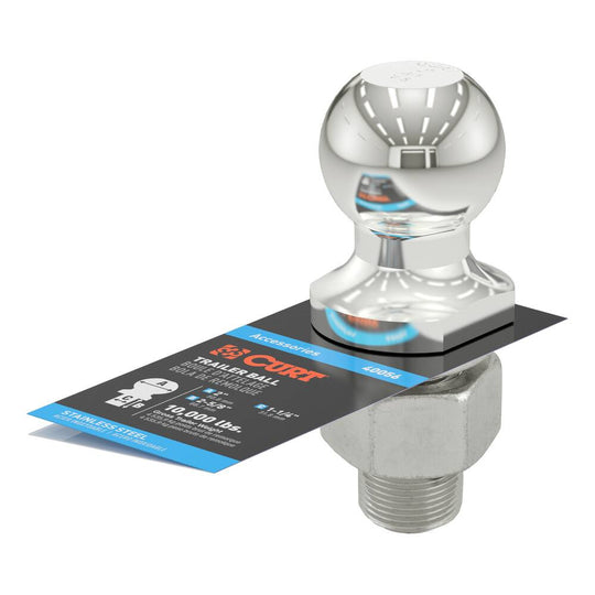 40056 2 Trailer Ball (1-1/4 x2-5/8 Shank, 10,000 lb, Stainless)