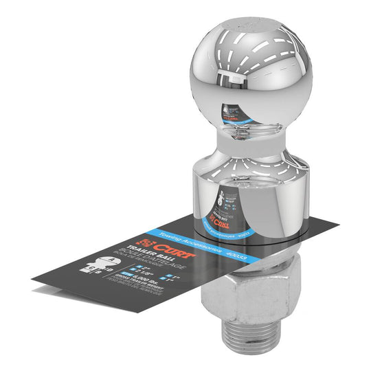 40033 2 Trailer Ball (1x2-1/8 Shank, 1 Rise, 6,000 lb, Chrome)