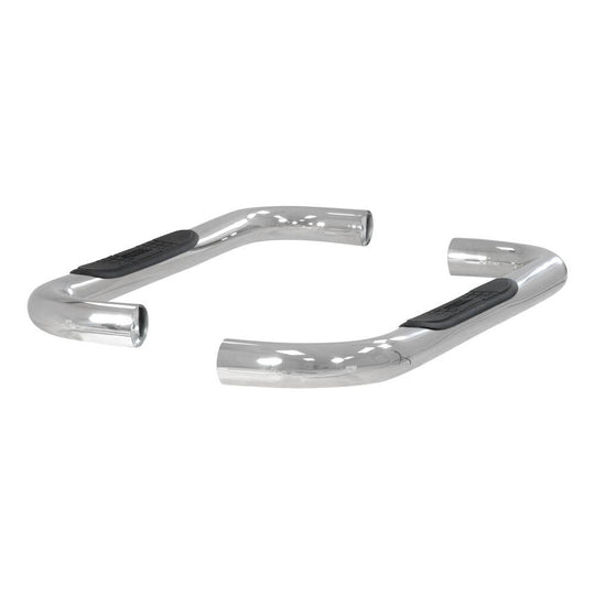 204017-2 Aries 3 Round Side Bars, Polished Stainless