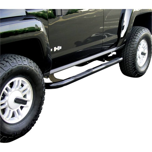 204076 Aries 3 Round Side Bars, Black