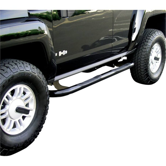 204076 Aries 3 Round Side Bars, Black