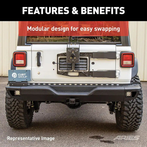 2082082 ARIES Trailchaser Jeep Wrangler JL Rear Bumper
