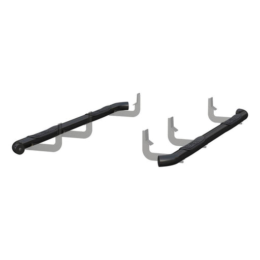 209042 Aries 3 Round Side Bars, Black