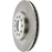 A close-up of the 41347 Pro-Series OE Brake Rotor - Front, showcasing its metallic finish, vented design, and multiple holes around the center.