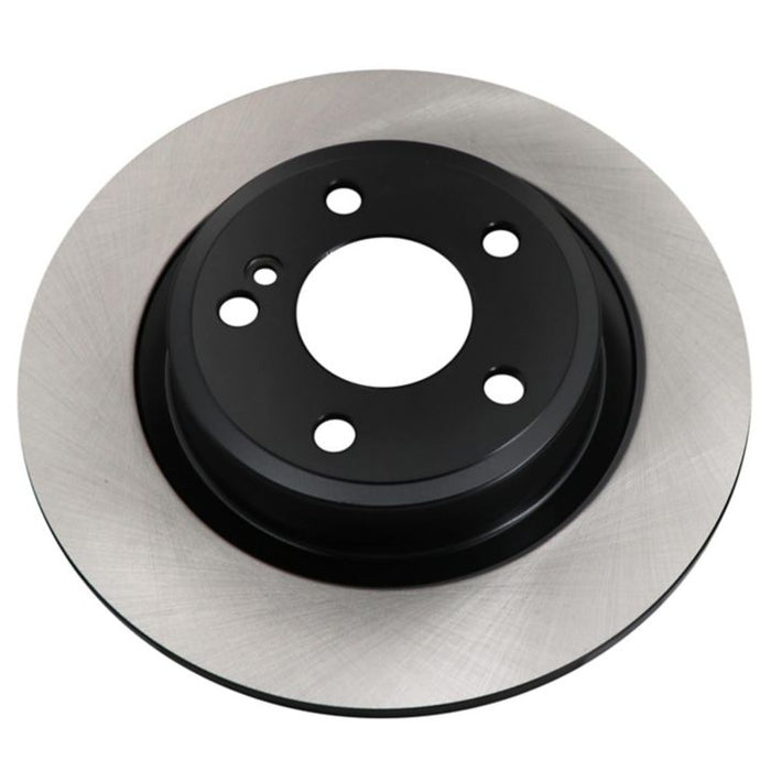 The C08029 ProSeries OE+ Brake Rotor features a black center hub and a silver disc, with multiple holes for mounting.