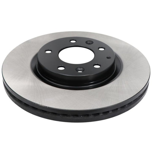 A close-up of the C08043 ProSeries OE+ Brake Rotor, featuring a central black hub and a silver metallic surface.