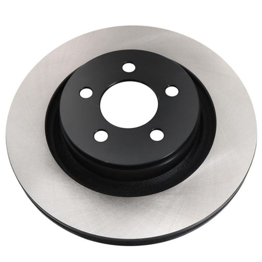 C08081 ProSeries OE+ Brake Rotor with a vented design and five bolt holes, viewed from above on a white background.