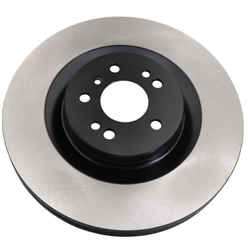 Close-up of the C08449 ProSeries OE+ Brake Rotor, featuring a metallic silver outer edge and a black inner hub with multiple bolt holes.