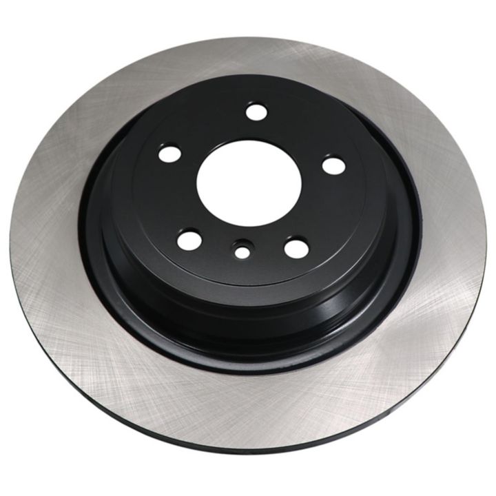 Introducing the C08470 ProSeries OE+ Brake Rotor, featuring a metallic silver edge and black center with multiple holes designed for easy mounting.