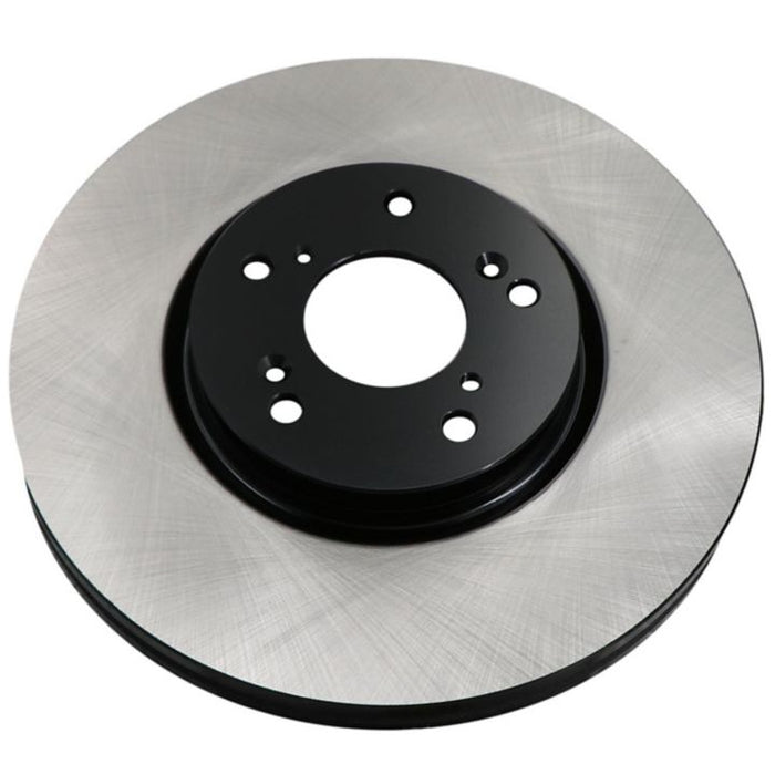 The C08531 ProSeries OE+ Brake Rotor is a metallic brake disc featuring a black center and multiple holes for mounting.