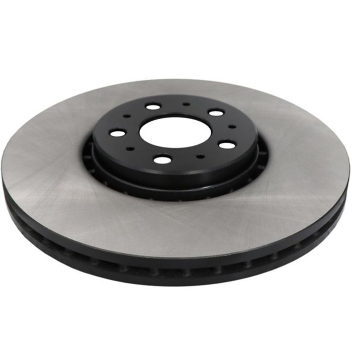 The C08586 ProSeries OE+ Brake Rotor on a white background, featuring a silver outer disc and a black central hub with holes.