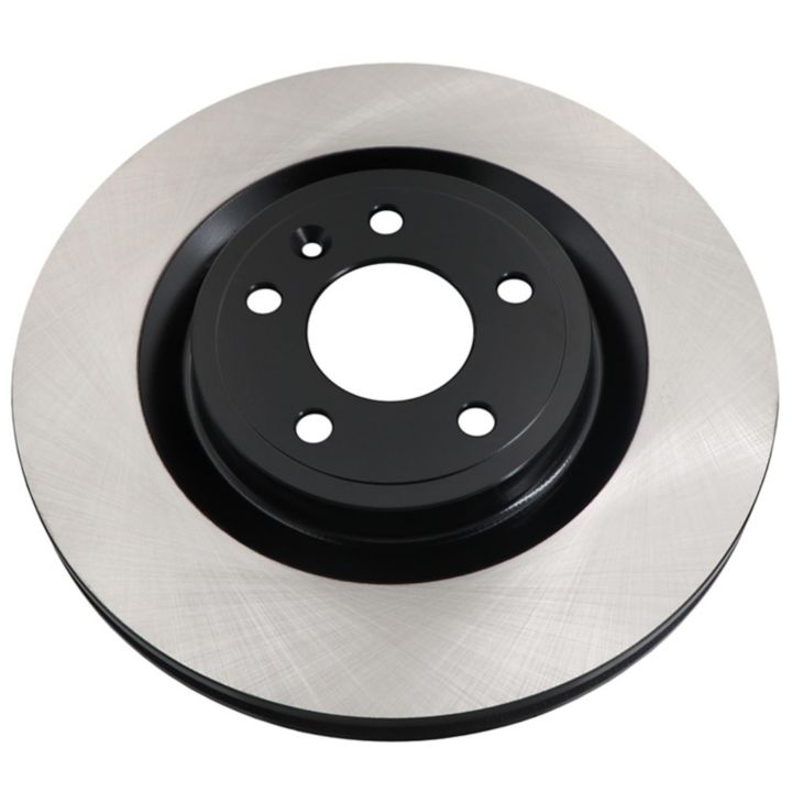 The C08883 ProSeries OE+ Brake Rotor is a silver and black brake disc featuring multiple bolt holes in the inner circular section.