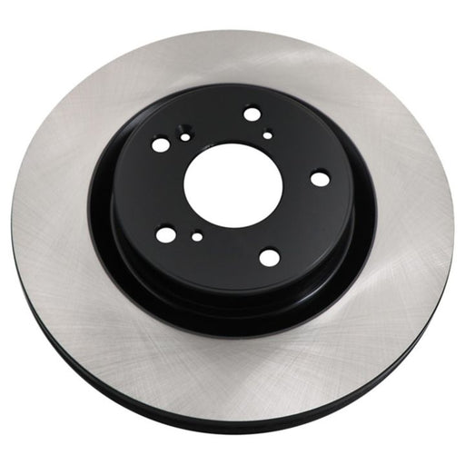 A close-up image of the C09088 ProSeries OE+ Brake Rotor featuring a circular design with drilled holes on a black central hub.
