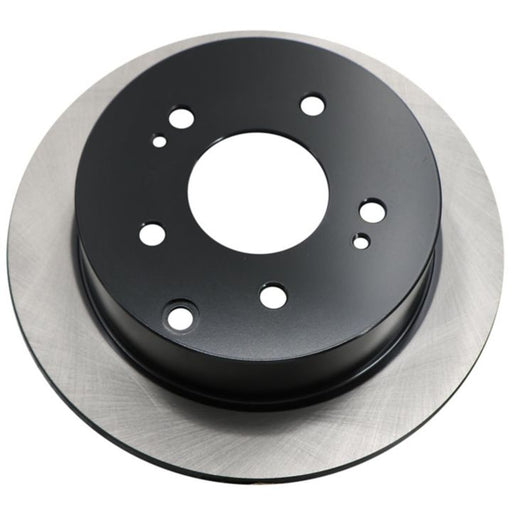 A close-up of the C09613 ProSeries OE+ Brake Rotor featuring a black center hub and six mounting holes.