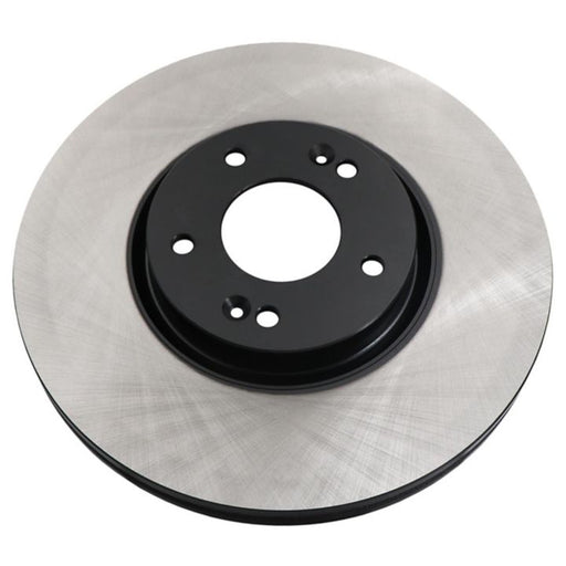 The C09651 ProSeries OE+ Brake Rotor features a shiny, metallic finish and five mounting holes in the center.