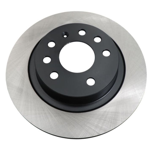The C09835 ProSeries OE+ Brake Rotor features multiple circular holes around the center, a black hub, and a metallic disc surface.