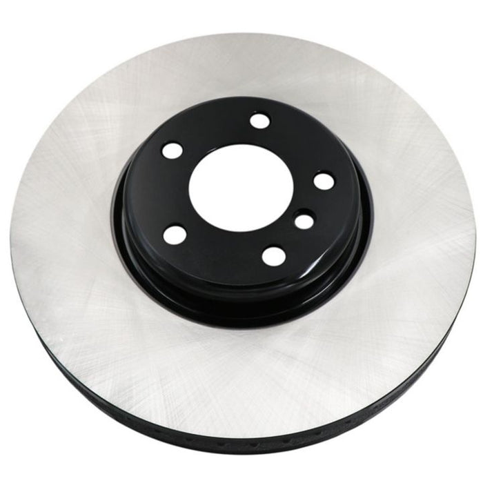 A C10183 ProSeries OE+ Brake Rotor in silver and black, featuring multiple holes around the center.