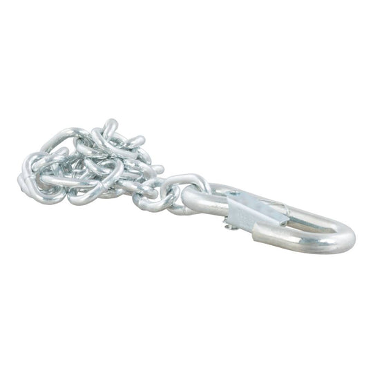 80312 27 Safety Chain with 1 Snap Hook (2,000 lbs, Clear Zinc)